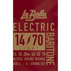La Bella BGE-L Σετ 6 Χορδές Ηλεκτρικής Κιθάρας Nickel Plated Steel 14-70" Light Tension
