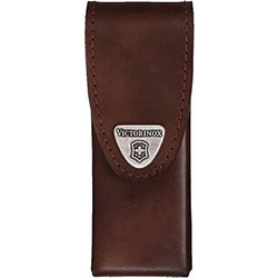 Καφέ δερμάτινη θήκη Victorinox για σουγιά 111mm που προσαρμόζεται στην ζώνη 4.0822.L