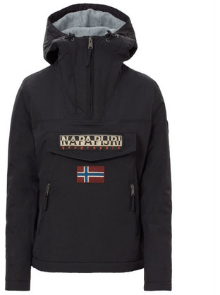 Napapijri Rainforest Γυναικείο Μπουφάν Χειμωνιάτικο Pullover Μακρύ Μαύρο NA4GM6-041