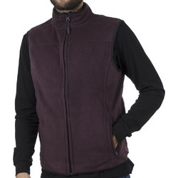 Double Gilet Ανδρική Ζακέτα Fleece με Φερμουάρ Μπορντό MFT-2