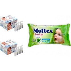 Rinophar 30 αμπούλες x 5ml Αποστειρωμένος Φυσιολογικός Ορός 2 Τεμάχια + Δώρο Μωρομάντηλα