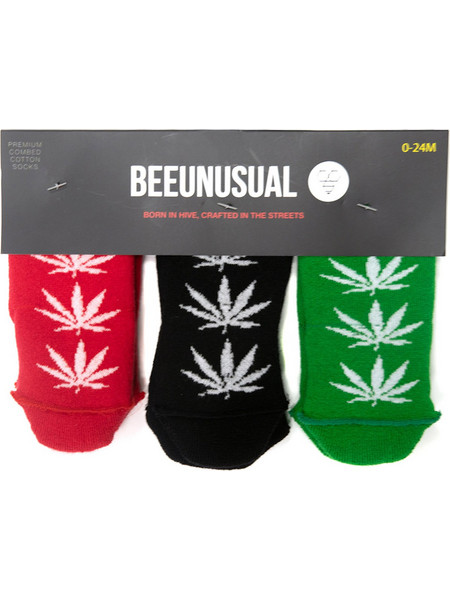 BEE UNUSUAL BABY LEAF 3PK SOCKS AS-19420-MUL Πολύχρωμο