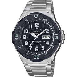 Casio Standard Ανδρικό Ρολόι με Ασημί Μεταλλικό Μπρασελέ MRW-200HD-1BVEF