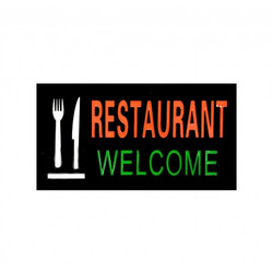 Φωτεινή Επιγραφή LED Restaurant Welcome