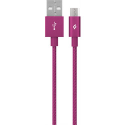 Data cable TTEC 2DK11P Micro USB to USB 2.0 καλώδιο δεδομένων 1.2m Pink original blister