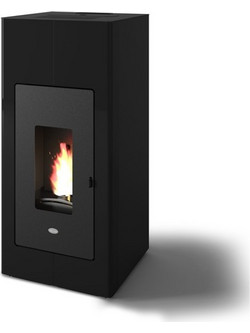 Eva Calor Ιlaria 18 Black Σόμπα Pellet Καλοριφέρ 25.5kW
