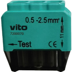 Terminal block Ταχυκλέμα 3-pole 0,5- 2,5mm 24A TB2-24S3G 7200070 VITO 1Τεμ