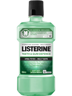 Listerine Teeth & Gum Defence Soft Mint Στοματικό Διάλυμα για Προστασία Ούλων 500ml