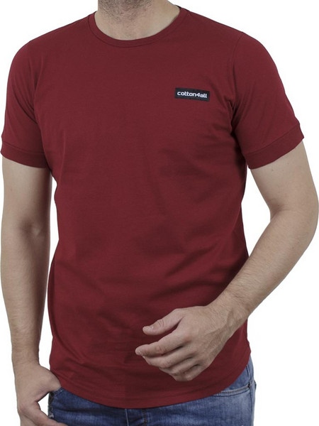 Κοντομάνικη Μπλούζα T-Shirt Cotton4all 21-226 SS21 σκούρο Κόκκινο