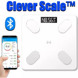 Clever Scale TM Smart Ζυγαριά με Λιπομέτρηση & Bluetooth 060084 White