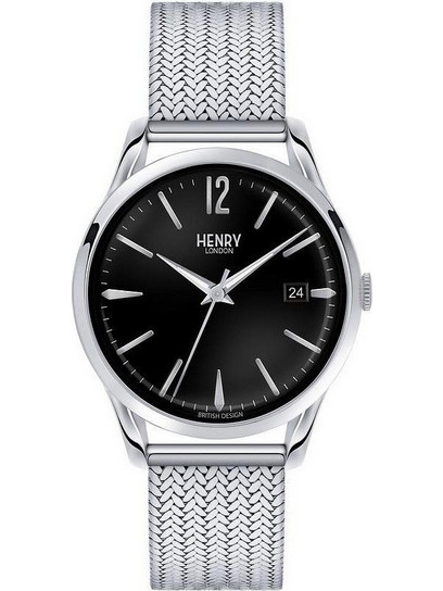 Henry London Γυναικείο Ρολόι με Ασημί Μεταλλικό Μπρασελέ HL39-M-015