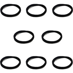 Λαστιχάκια μαλλιών μαύρα 8pcs 6cm