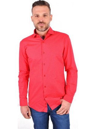 Fragosto Ανδρικό Πουκάμισο Slim Fit Red Pua
