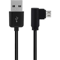 Data cable Powertech CAB-U126 Angle Micro USB to USB 2.0 καλώδιο δεδομένων 3m Black