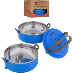 ΜΠΟΛ GO PET TRAVEL BENTO BOX ΜΠΛΕ 2ΤΜΧ (450 ML)