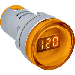 AD101-22VM ORANGE Ψηφιακό βολτόμετρο 20 - 500V AC Φ22mm σε Πορτοκαλί (12.3.40)
