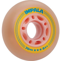 IMPALA INLINE WHEELS 4PK PINK/YELLOW 70mm