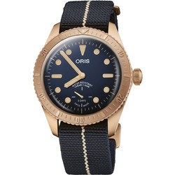 Oris Divers Carl Brashear Cal. 401 Limited Edition Ανδρικό Ρολόι Αυτόματο με Μπλε Υφασμάτινο Λουράκι 0140177643185-SET