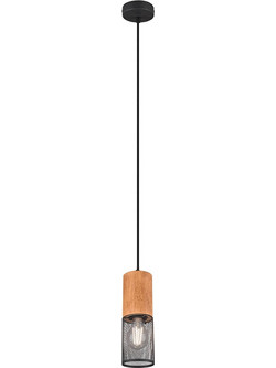 Trio Lighting Tosh Κρεμαστό Φωτιστικό Οροφής Μονόφωτο E27 Μαύρο 304300132