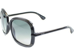 Tod's 0002 01A Γυναικεία Γυαλιά Ηλίου Τετράγωνα Κοκάλινα Μαύρα με Μαύρο Φακό