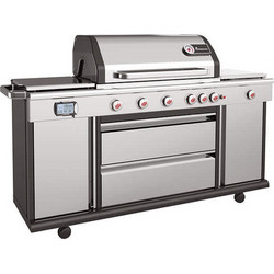 Landmann Triton PTS+ 6.1+ maxX INOX LD Ψησταριά Υγραερίου με 4 Εστίες και Πλαϊνό Μάτι 25.9kW Επιφάνειας 80x44cm 12973