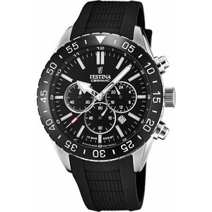Festina Ανδρικό Ρολόι Χρονογράφος με Μαύρο Καουτσούκ Λουράκι F20515/2 Festina Ανδρικό Ρολόι Χρονογράφος με Μαύρο Καουτσούκ Λουράκι F20515/2