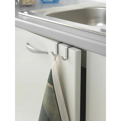 Γάντζος διπλός Χρώματος Ασημί Metaltex Galileo 350602