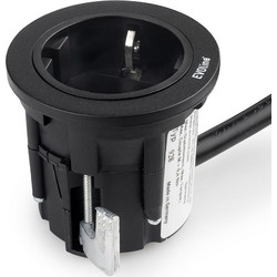 Πρίζα Επίπλων Χωνευτή O54mm Μαύρη Emuca 5048314