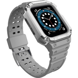Hurtel Armored Θήκη & Λουράκι Σιλικόνης Grey (Apple Watch 38 / 40 / 41mm)