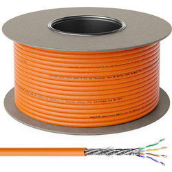 deleyCON Installation cable CAT 7 S/FTP PIMF halogen-free - Orange (1m)