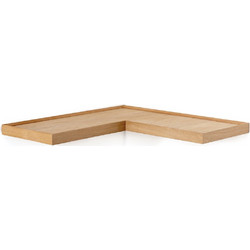 Γωνιακή ραφιέρα τοίχου από ξύλο δρυ Μ60xΠ60cm