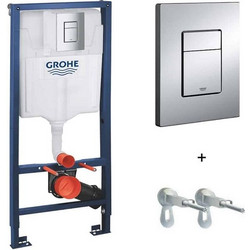 Grohe RAPID SL 38772001 Εντοιχιζόμενο Καζανάκι Γυψοσανίδας ή Διπλό Τούβλο 3 σε 1 Σετ