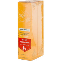 Klorane Αποτριχωτική Κρέμα Σώματος 2x150ml