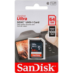 Sandisk Ultra SDXC 64GB Class 10 U1 UHS-I 100MB/s