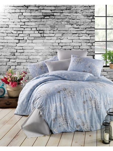 Mc Decor Σετ Σεντόνια Μονά Βαμβακερά 170x270 Icona Light Blue