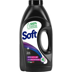 Soft Total Black Υγρό Απορρυπαντικό Πλυντηρίου για Μαύρα Ρούχα 45 Μεζούρες 2.5lt