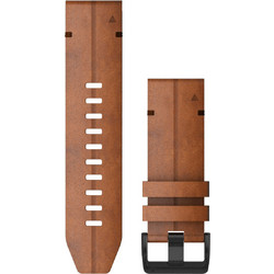 Garmin QuickFit 26mm Λουράκι Δερμάτινο Chestnut (Fenix 6X / 6X Pro )