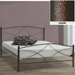 Άνδρος Κρεβάτι Διπλό Μεταλλικό 150x190cm
