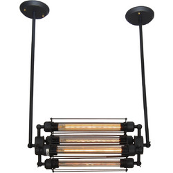 Home Lighting Toro Κρεμαστό Φωτιστικό Οροφής Πολύφωτο Μαύρο 77-2597