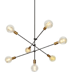 Home Lighting Cody Κρεμαστό Φωτιστικό Οροφής Πολύφωτο Μαύρο 77-3534