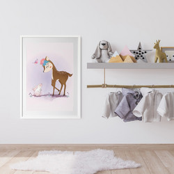 ΠΑΙΔΙΚΗ ΑΦΙΣΑ HAPPY FRIENDS 48280 (PVC/PLEXIGLASS ΑΣΠΡΗ ΚΟΡΝΙΖΑ ΜΕ ΠΛΑΙΣΙΟ) 20x30cm