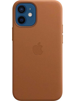 Apple Leather Case with MagSafe Saddle Brown (iPhone 12 mini)