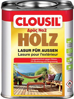 Clou Clousil Lasur Βερνίκι Εμποτισμού Ξύλου Έτοιμο προς Χρήση Ματ Δρυς 2.5lt