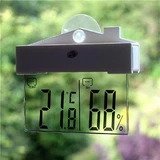 Bresser Weather station Solar window thermometer with suction cup