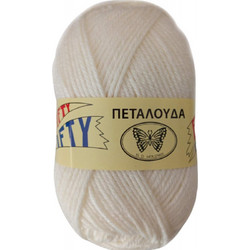 Νήμα για Πλέξιμο 50% Μαλλί και 50% Βαμβάκι Λευκό 3 Fifty-Fifty Πεταλούδα 50gr 125m