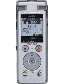 Olympus DM-770 Silver Καταγραφικό Ήχου 8GB με Κάρτα Μνήμης