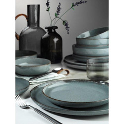 Oriana Ferelli Σετ Πιάτα Φαγητού Πορσελάνης Pearl Mood Blue 20τμχ