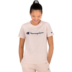 Champion Γυναικείο Αθλητικό T-Shirt Nude 114472-PS075