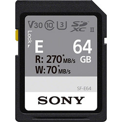 Sony SDXC E series 64GB Class 10 U3 V30 UHS-II