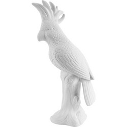 Διακοσμητικό Άγαλμα Cockatoo PT3267 9X28cm White Present Time Κεραμικό